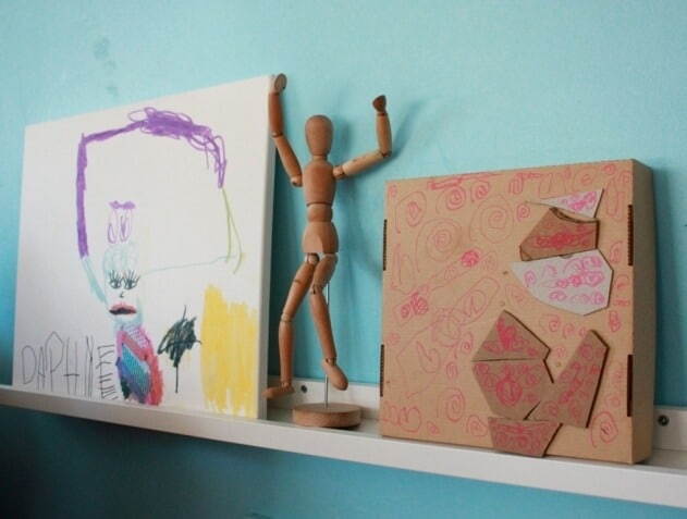 cardboard modern art project for kids