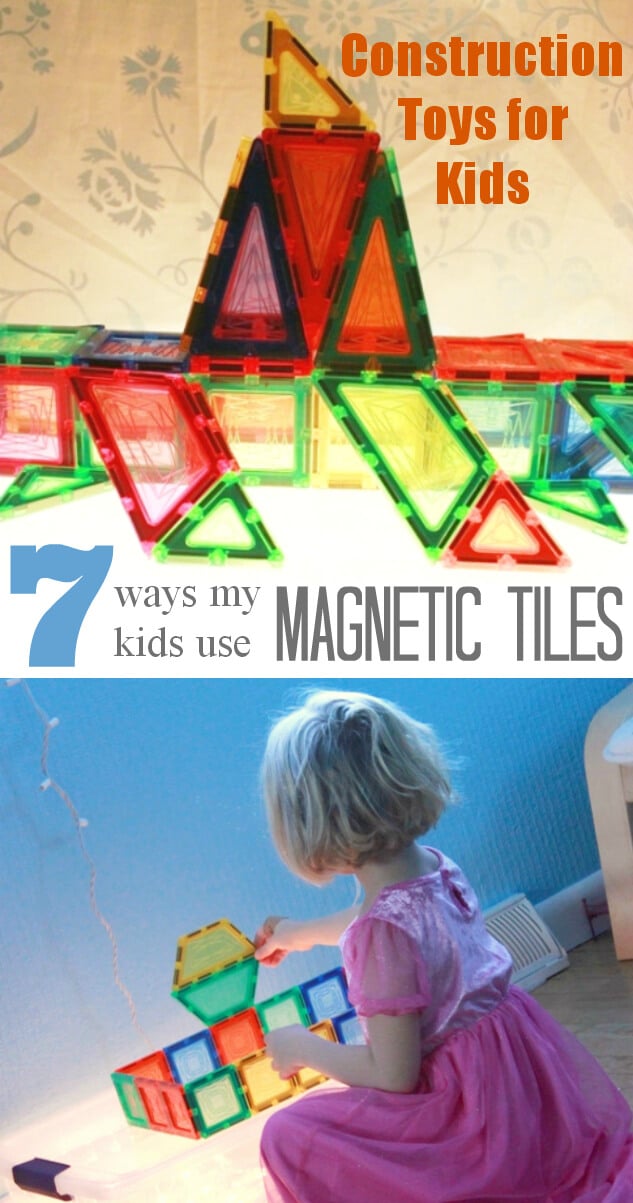 Construction Toys for Kids - 7 Ways my Kids Use Magnetic Tiles