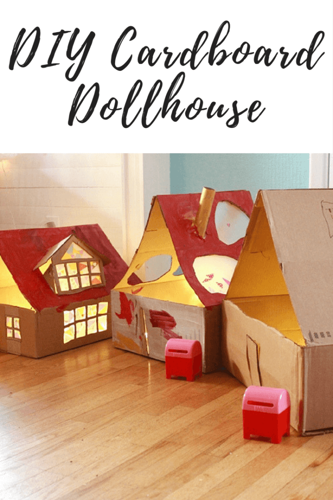 How to Make A DIY Cardboard Dollhouse with Lights!