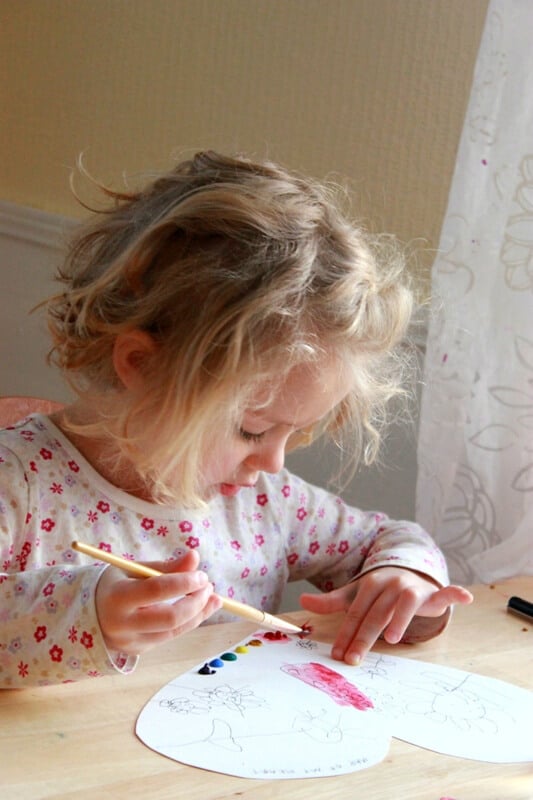 Map of My Heart Art Activity combined with DIY paint with water hearts