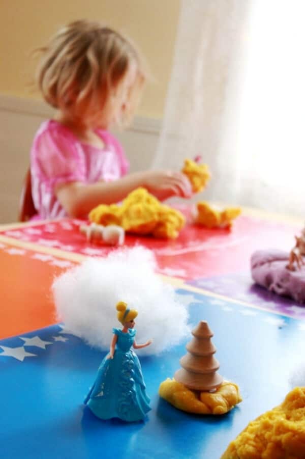 Small World Playdough Play for Kids with Figurines