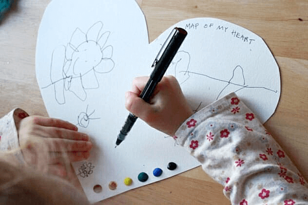 Valentines Day Art Activity - Map of My Heart