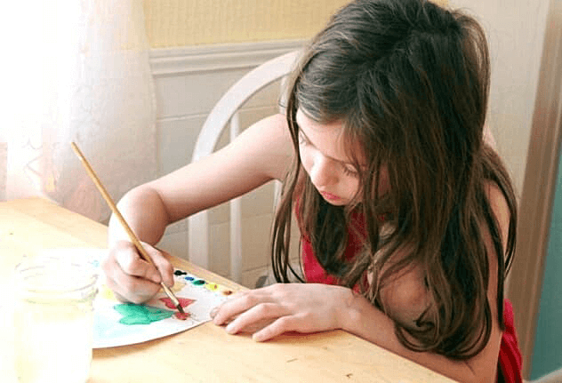 Valentines Day Art Activity - Paintitng a Map of My Heart