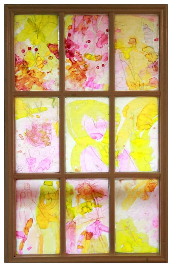 A Beautiful Spring Art Project for Kids - DiY Stained Glass Window