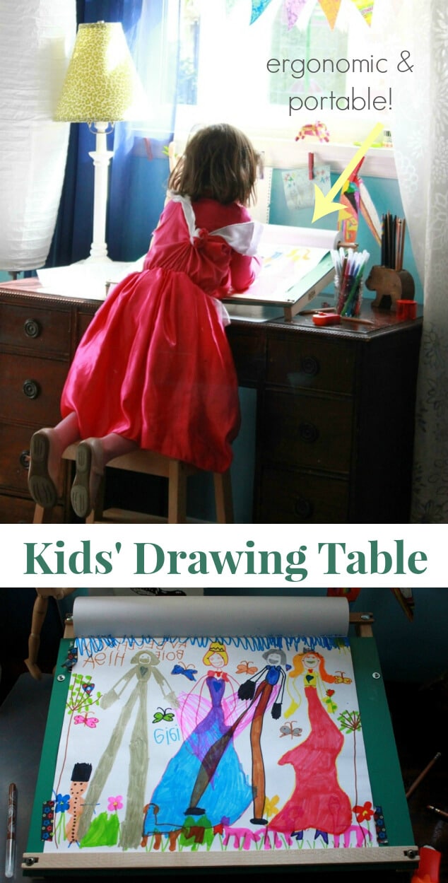 A Slanted Kids Drawing Table