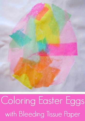 Coloring Easter Eggs with Bleeding Tissue Paper