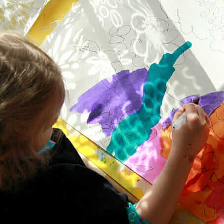 Kids Shadow Art :: Tracing the Light