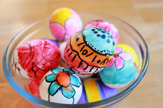 Stained glass eggs