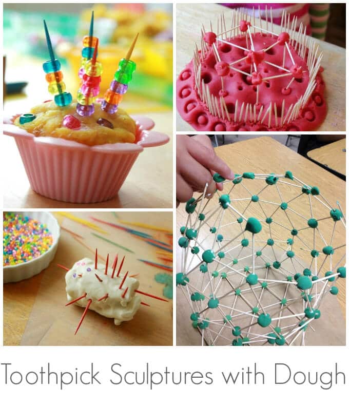 Toothpick Sculptures with Dough