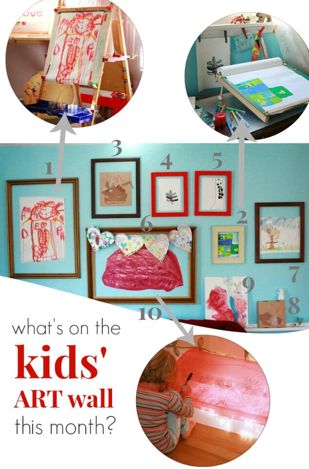 Whats on the Kids Art Display Wall This Month
