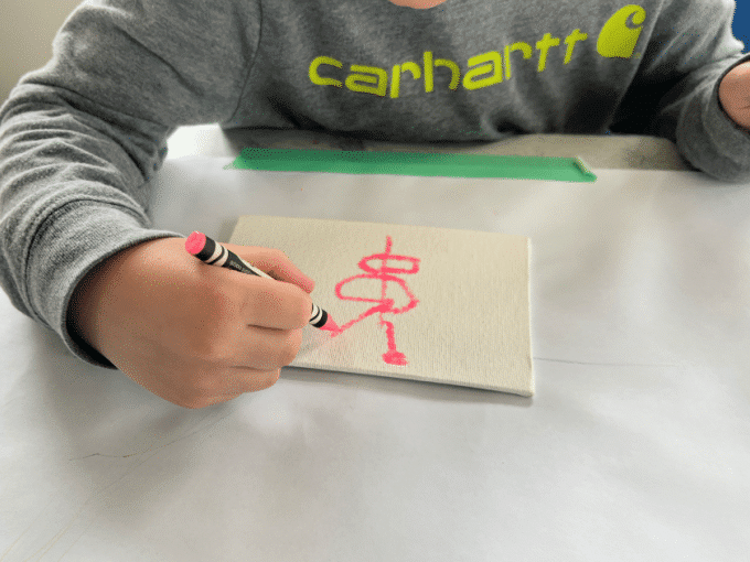 drawing a butterfly on canvas