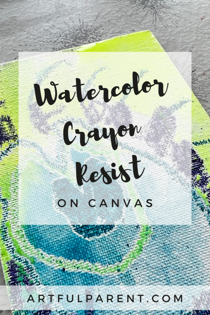 watercolor resist art pin