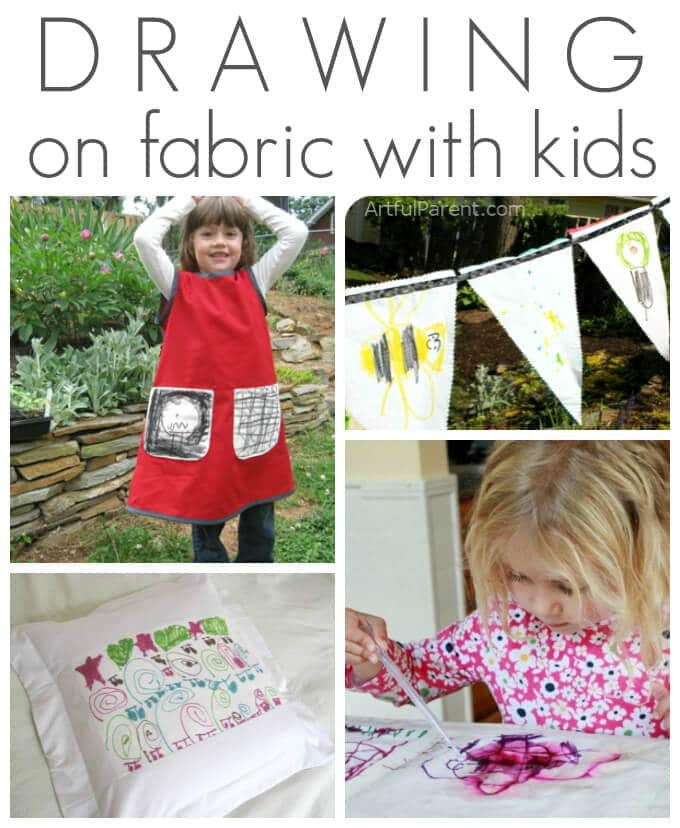 Drawing on Fabric with Kids
