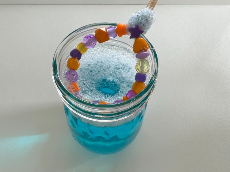 bubble wand in solution