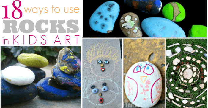 Art with Rocks :: 18 Ways to Use Rocks in Kids Art