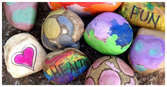 Kids Art with Rocks - DIY Wishing Stones
