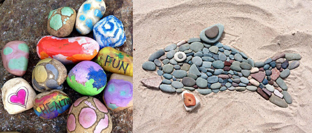 Art with Rocks: 18 Ways to Use Rocks in Kids Art