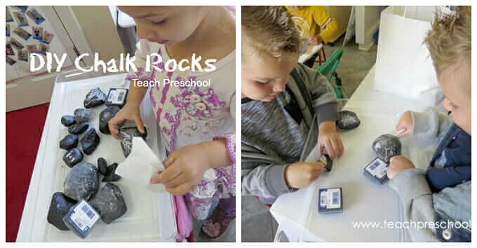Art with Rocks: 18 Ways to Use Rocks in Kids Art – chalkboard rocks