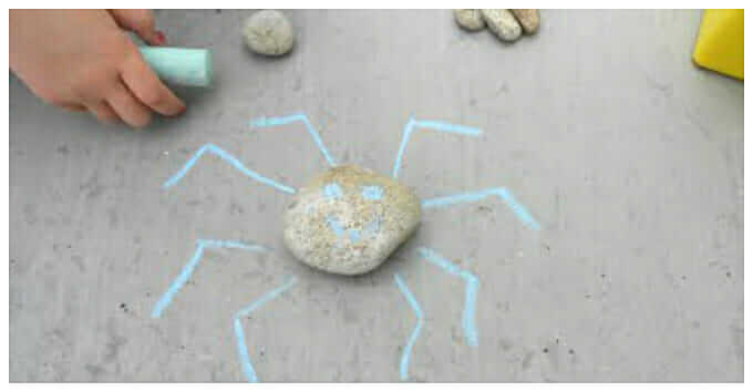 Art with Rocks: 18 Ways to Use Rocks in Kids Art – Chalk Art