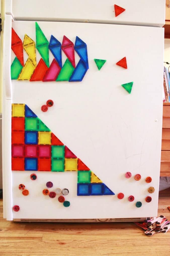 Magnetic Tiles for Kids - On the Fridge