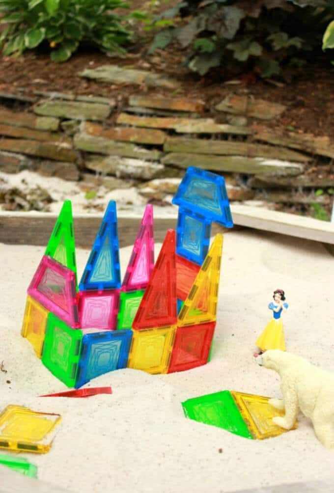 Magnetic Tiles for Kids - Building in the Sandbox