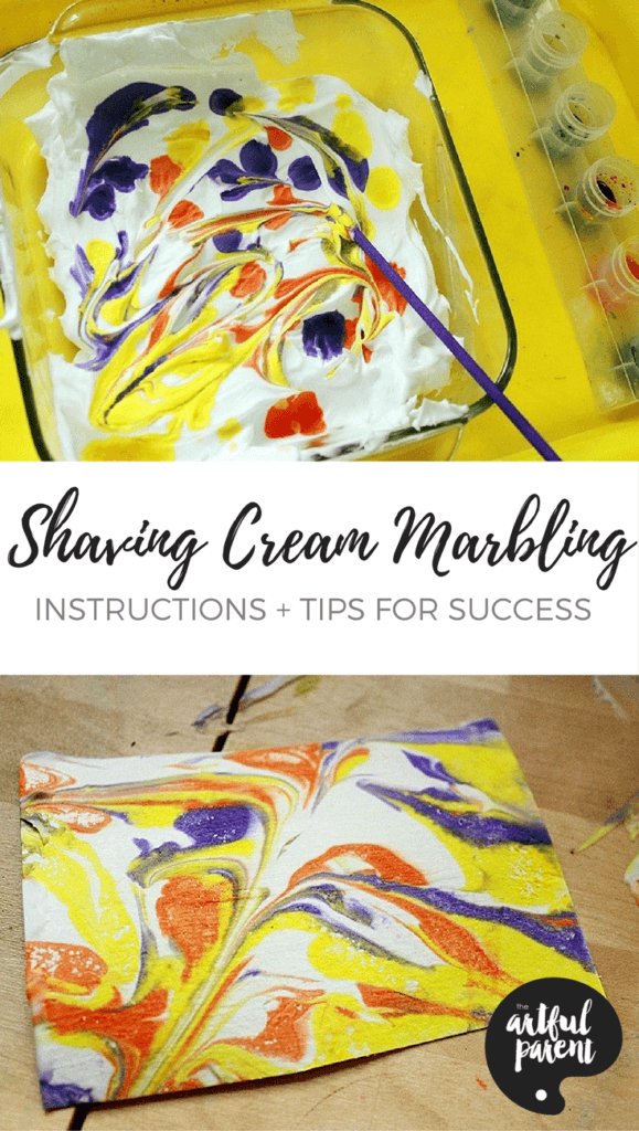 Shaving Cream Marbling with Kids Instructions & Tips for Success