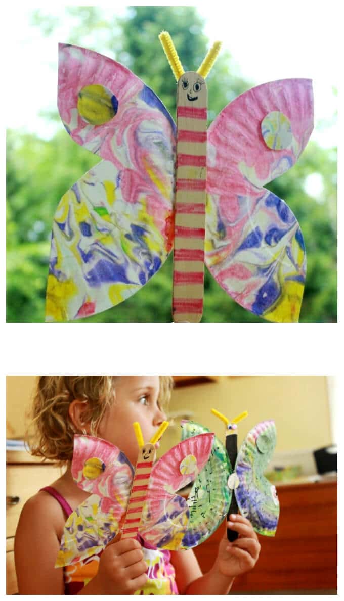 A Kids Paper Plate Butterfly Craft and Toy