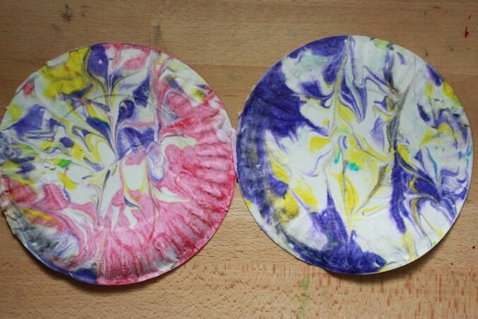 Marbled Paper Plates
