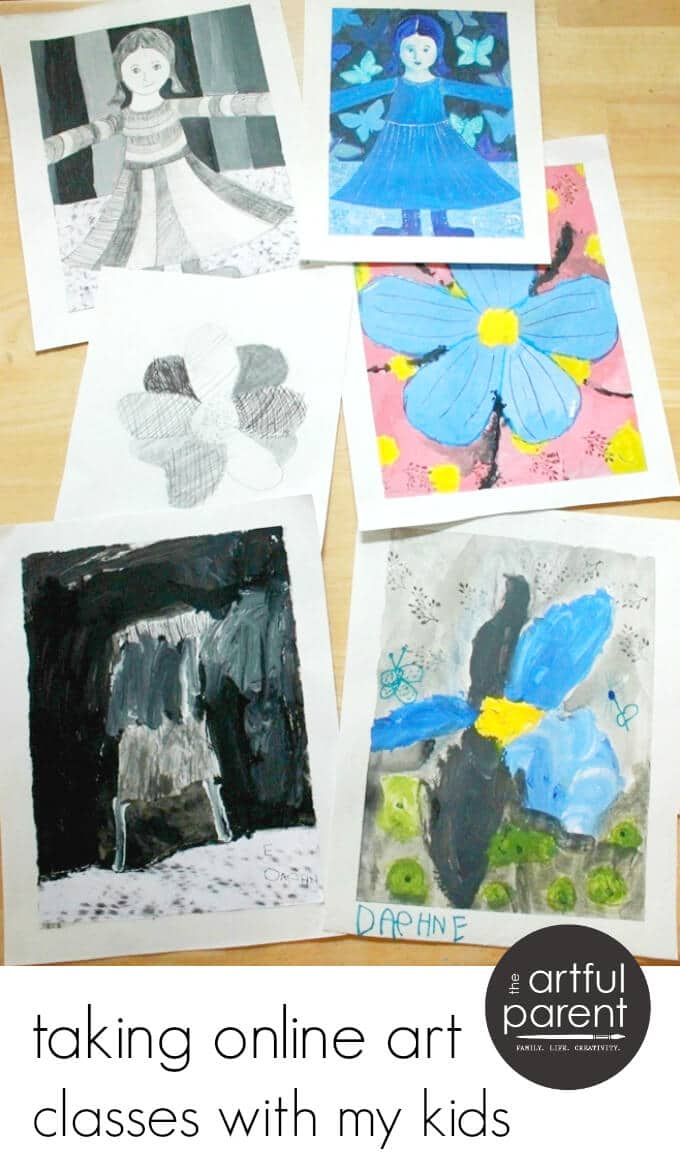 Take a Mixed Media Online Art Class with My Kids