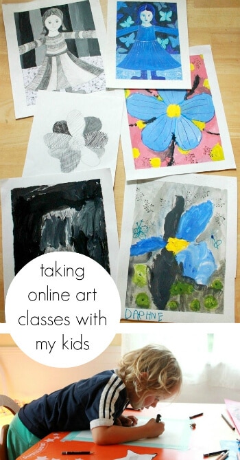 Taking Online Art Classes with My Kids