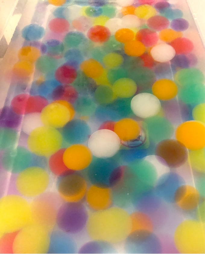 close up of water beads