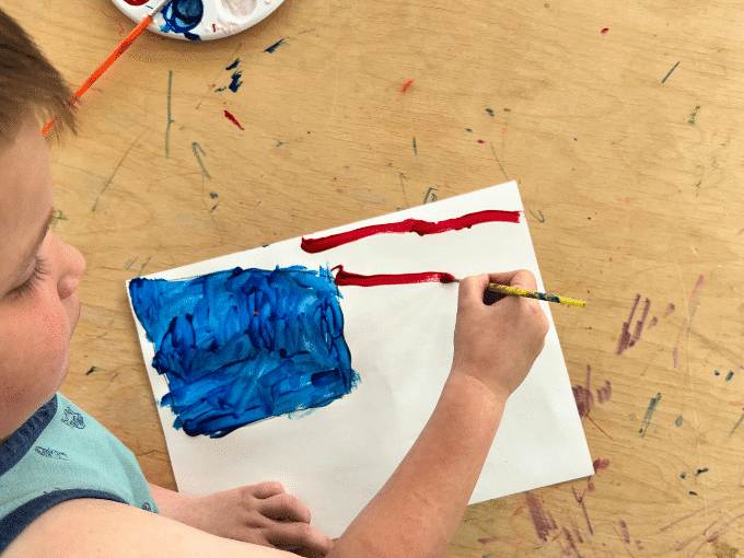 flag painting crafts for fourth of july