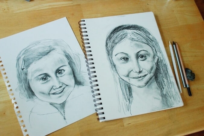 Jean's first portrait drawings in a long, long time
