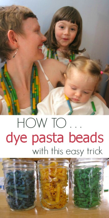How to Dye Pasta Beads with one simple trick