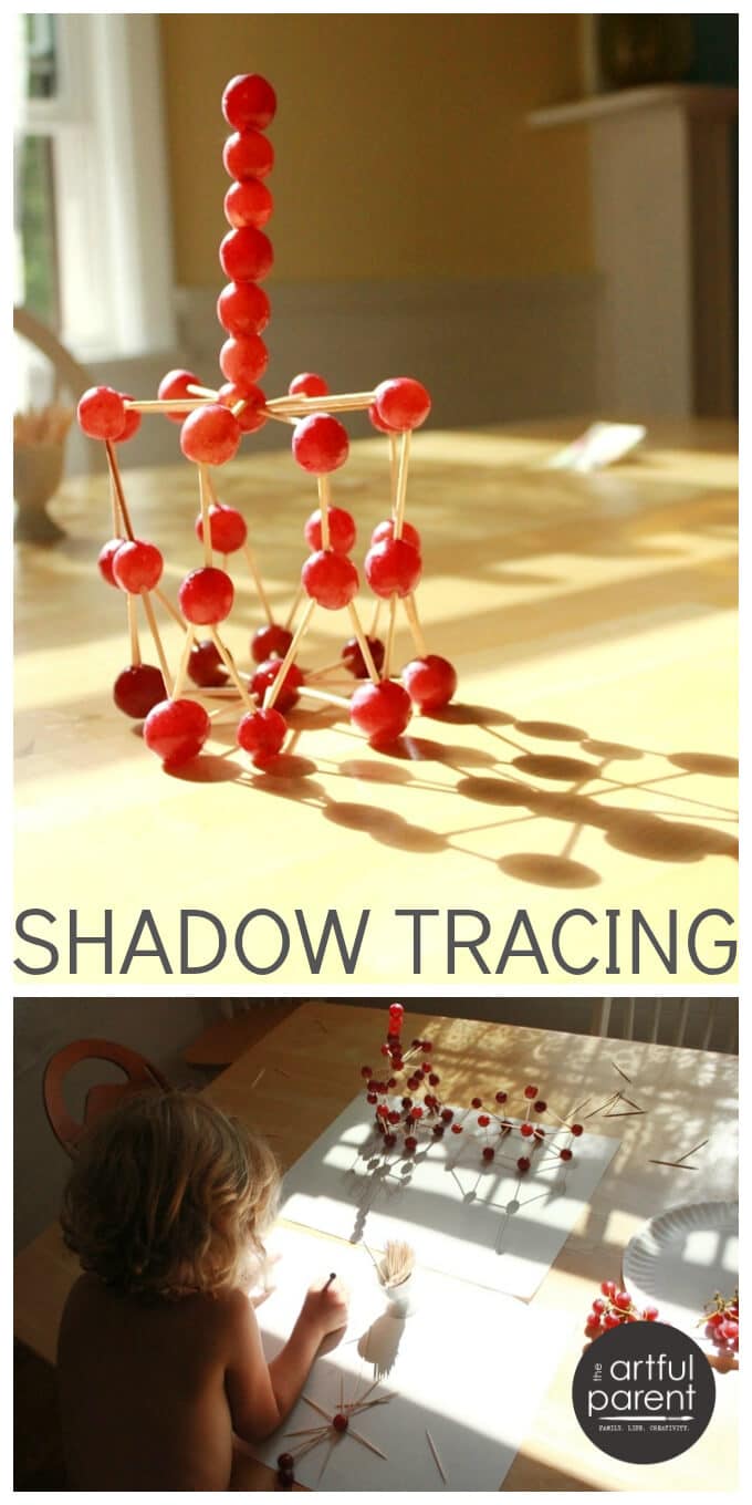 Shadow Tracing with Grape Sculptures - The Artful Parent