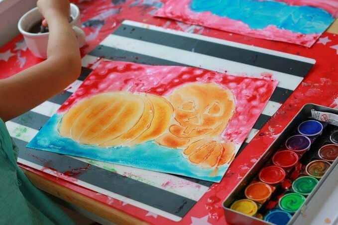 Glue Resist Art Project for Kids