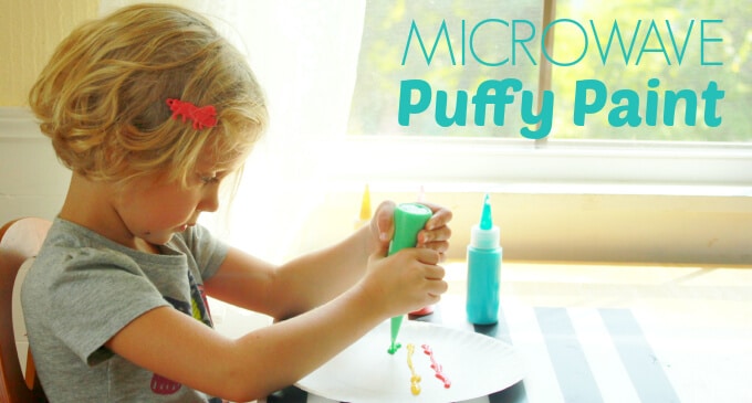 Microwave Puffy Paint for Kids