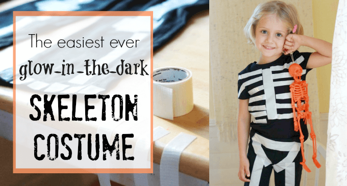 The easiest ever diy glow in the dark skeleton costume