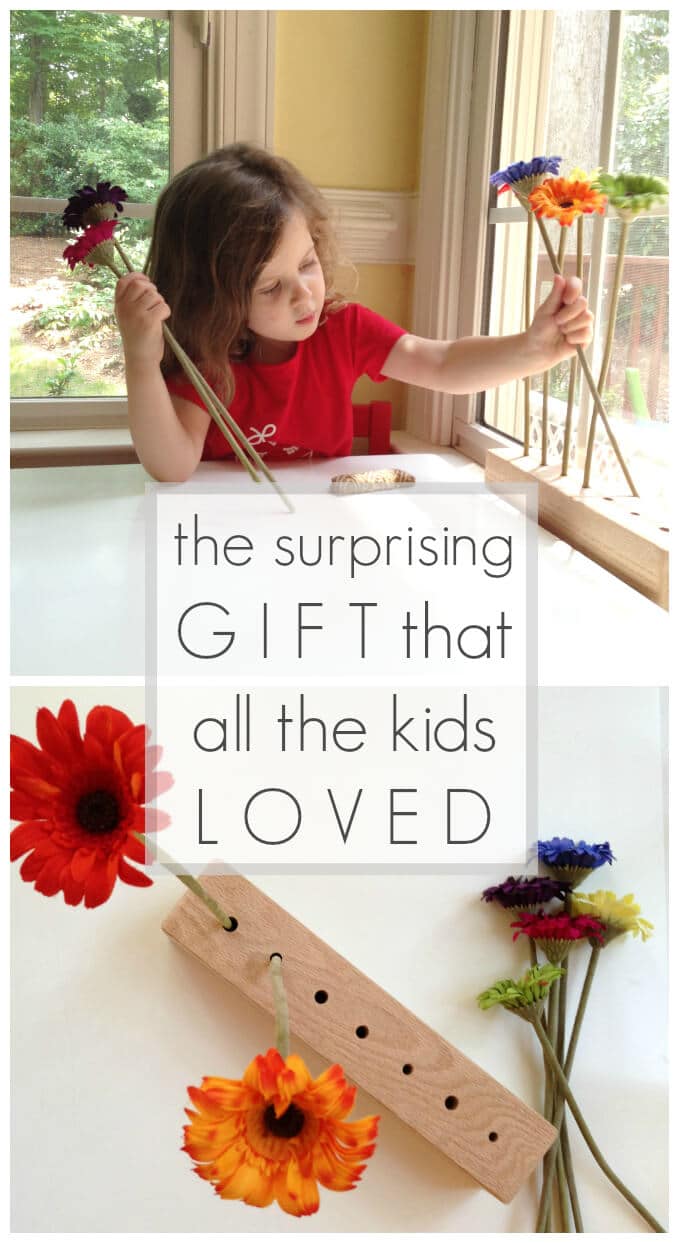 Flowers and awesome wooden toys for kids by Mama May I