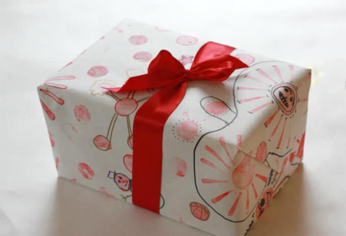 Gift with DIY Wrapping Paper