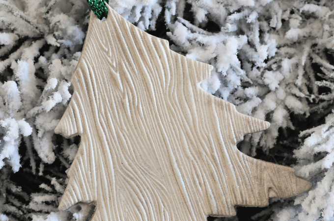 Handmade Woodgrain Christmas ornament