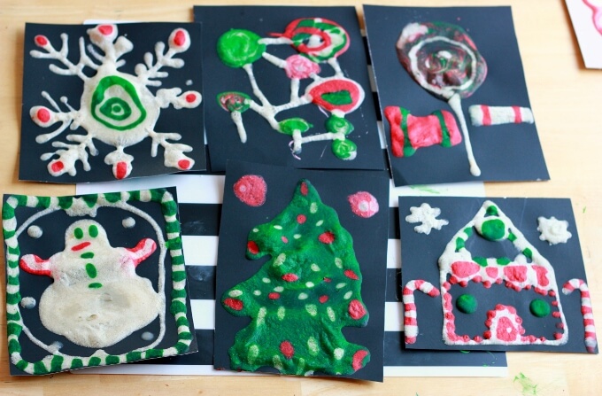 Maia's Puffy Paint Art - Christmas and Winter Themes