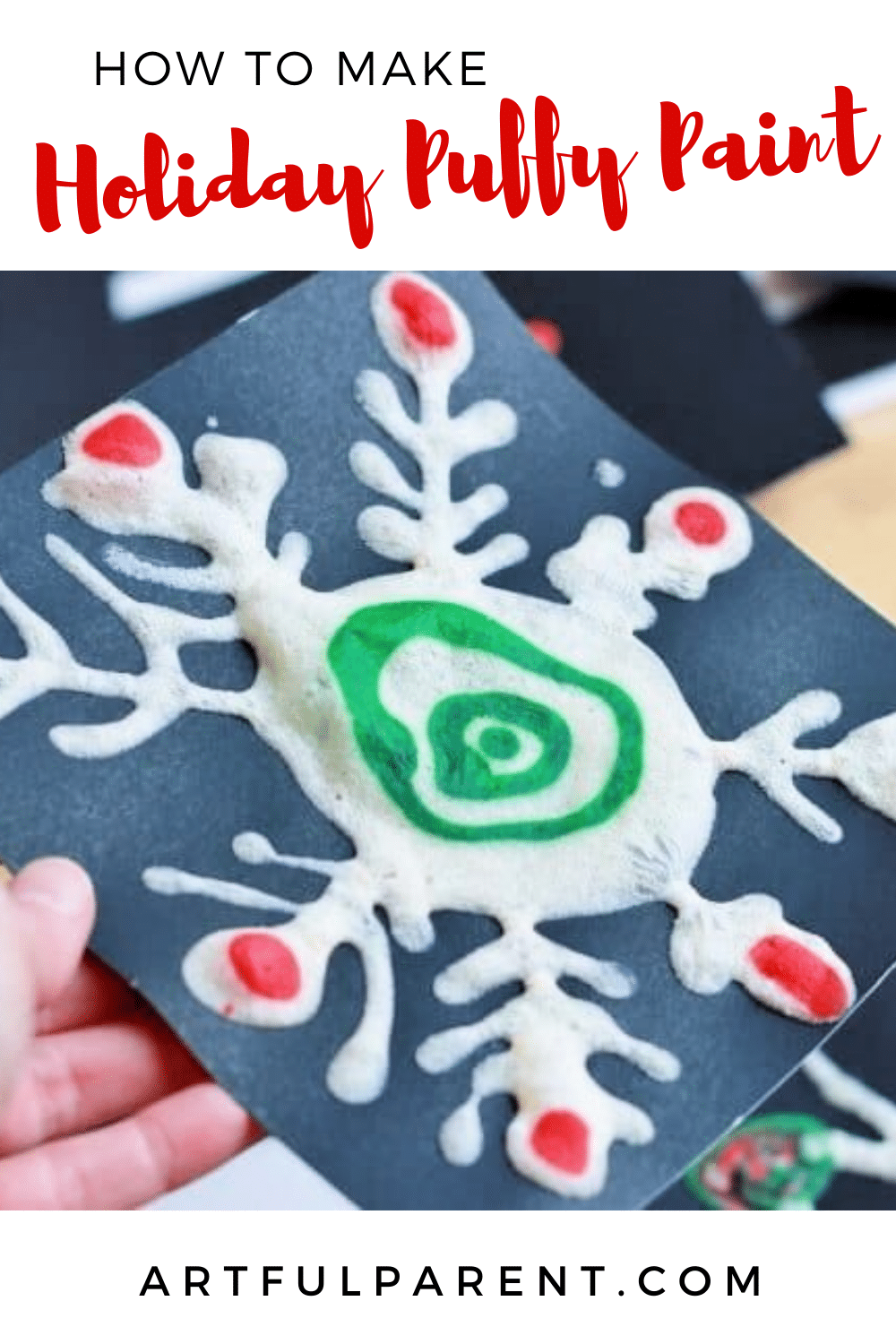 How to Make Holiday Puffy Paint Art (+ Recipe)