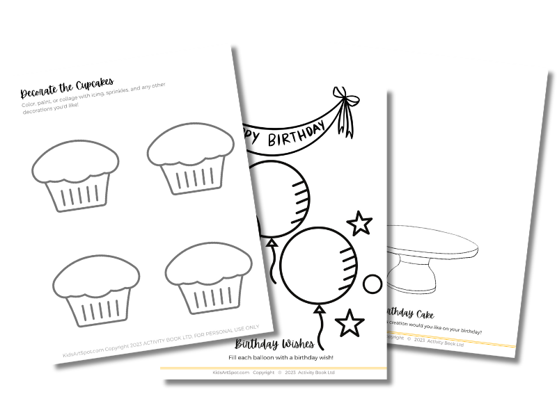 Premium Vector | A cartoon drawing of a birthday cake and a cake with happy  birthday written on it.