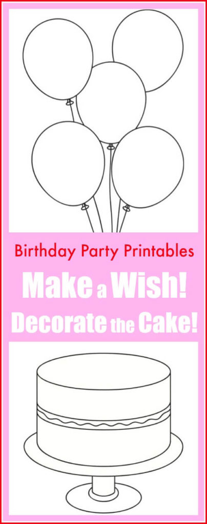 Free Birthday Party Printables for Kids to Decorate
