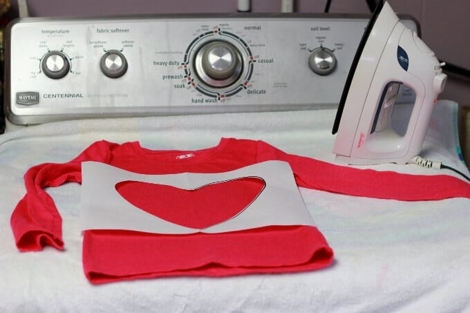 Preparing to Make Heart Printed Shirts