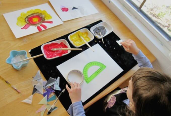 Kids Art Activity - Tracing Shapes and Toys
