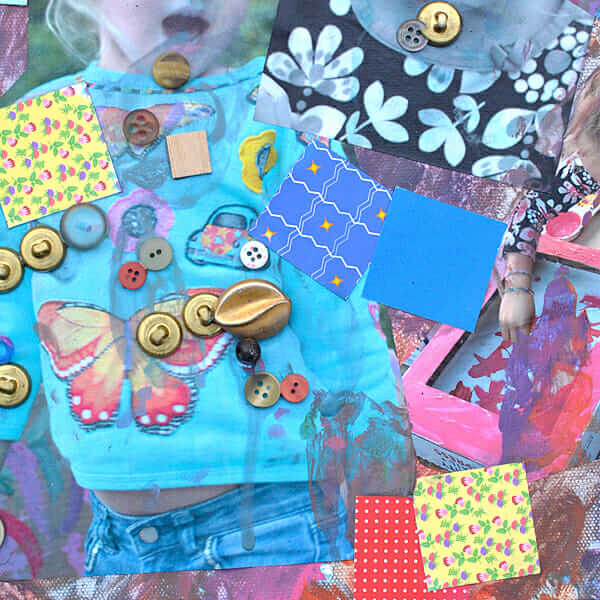 Mixed Media Collage for Kids with Photos and More