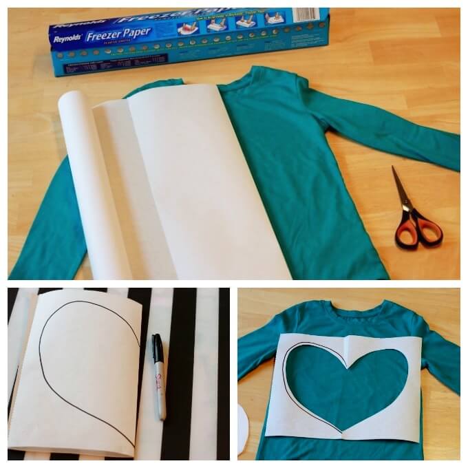 Preparing to Make Heart Printed Shirts