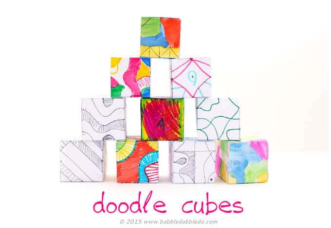 Doodle Cubes Art Activity for Kids